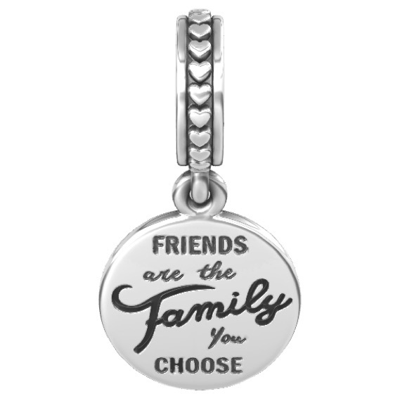❤️FRIENDS ARE FAMILY DANGLE CHARM❤️Brand New & Fit All Pandora Charm Bra… - Picture 2 of 8